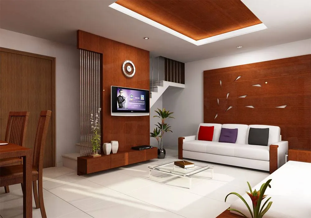 brown wooden partition in home