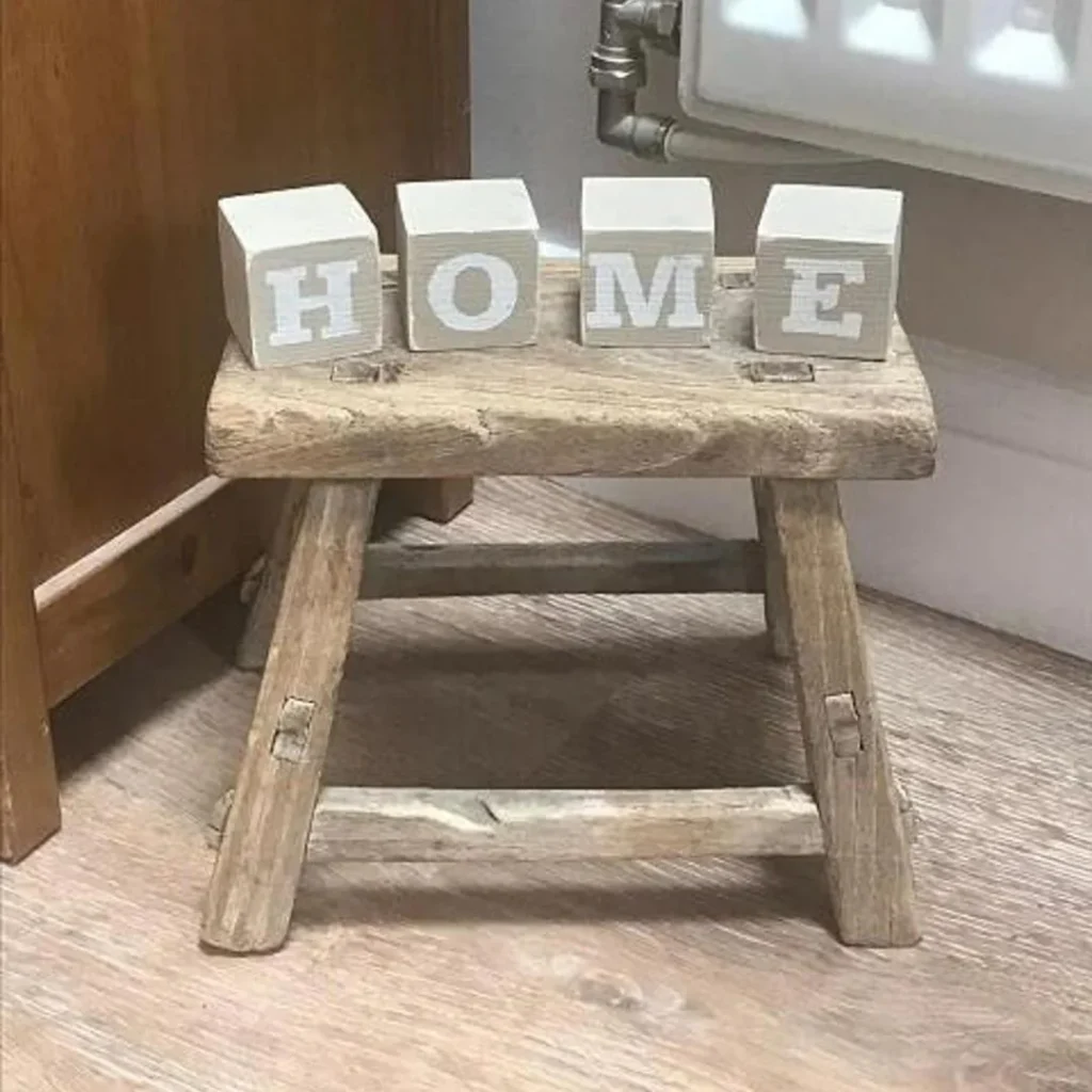 wooden milking stool